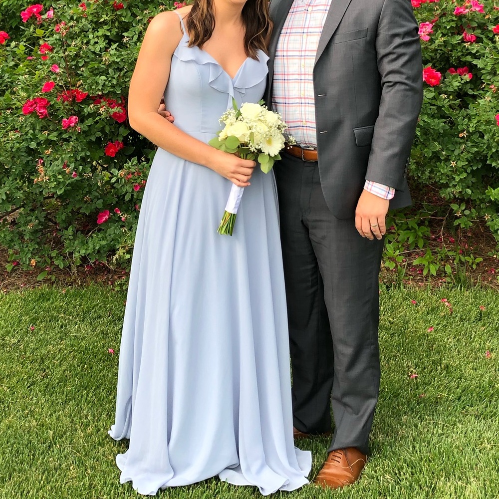 Hayley Paige Occasions Dress #5803 - Cornflower
